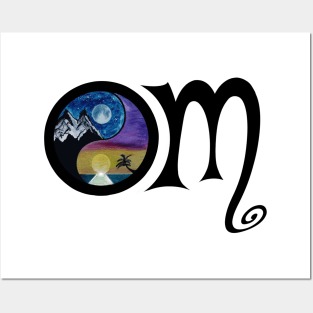 OM black graphx - funny meditation quotes Posters and Art